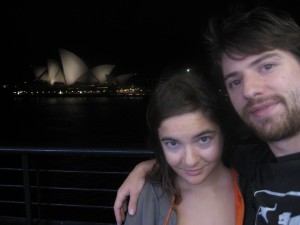 in front of the Sydney\'s opera